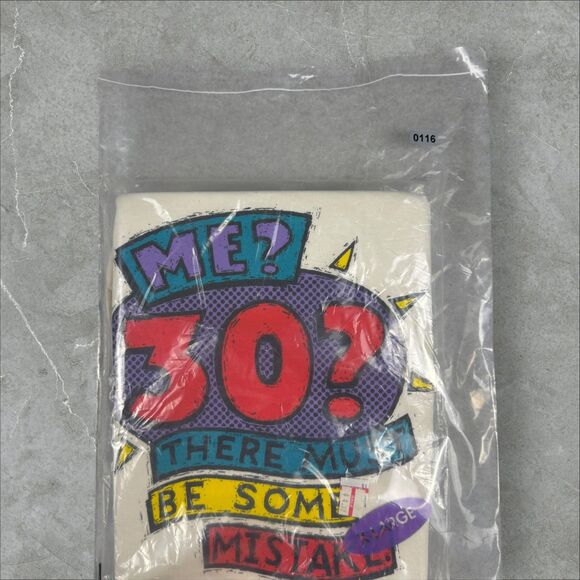 90s "Me 30 There Must Be Some Mistake" Hallmark Shoe Box Humor 30Th Birthday  XL - Picture 5 of 5